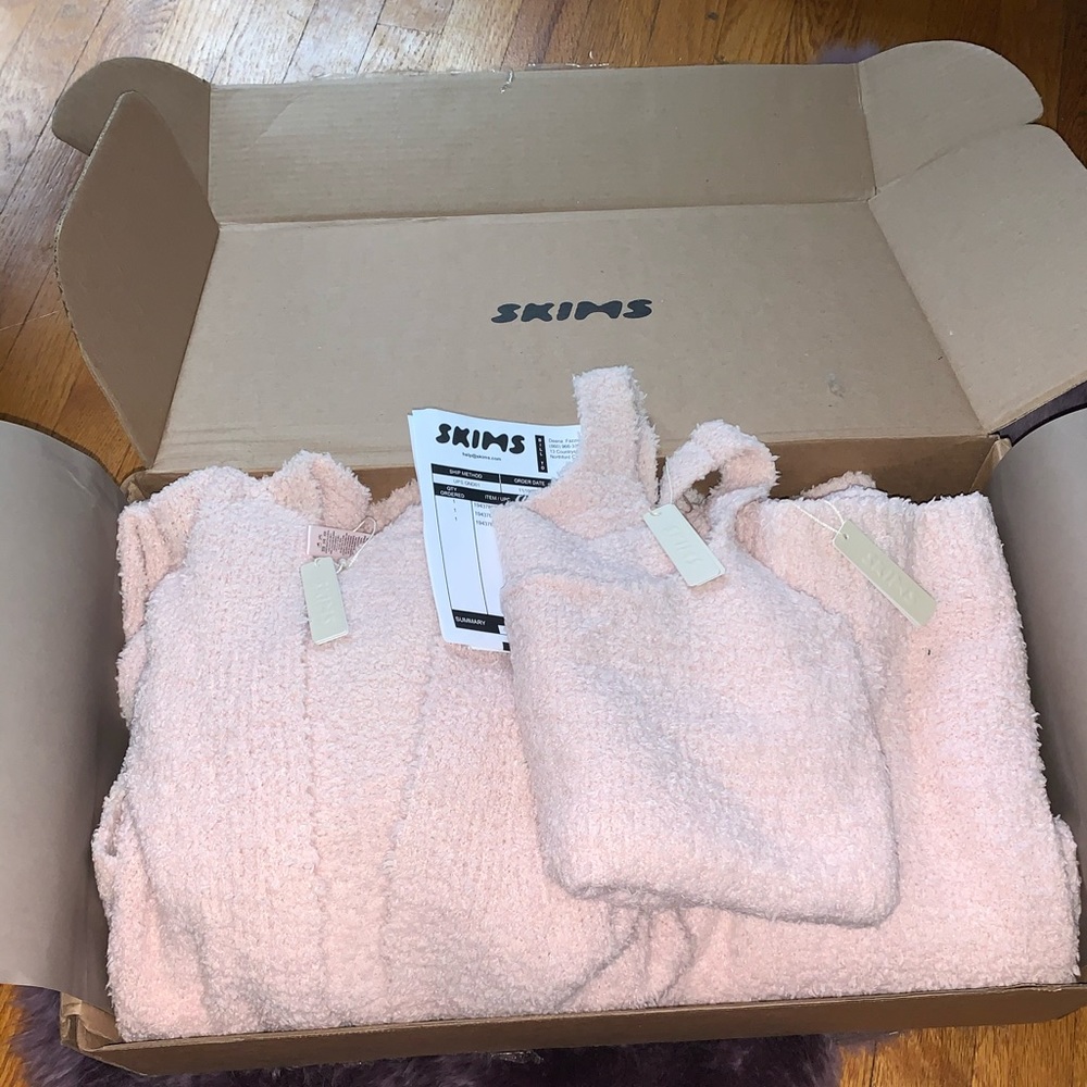 SKIMS Cozy Collection Lounge Set in Dusty Rose